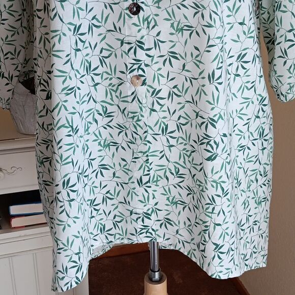 NEW Citron Blue Linen Blend Top - Picture 3 of 11